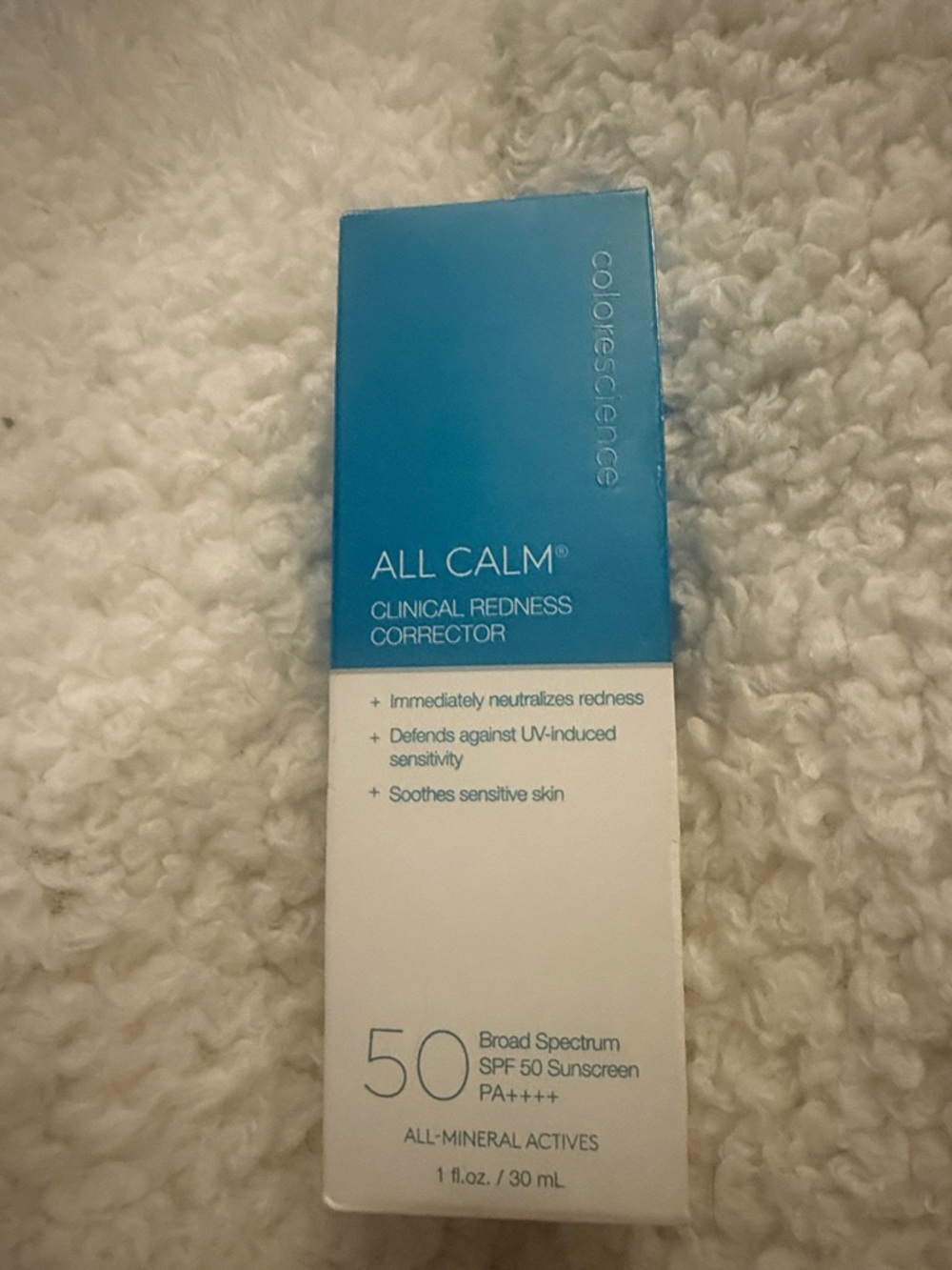Colorescience All Calm Clinical Redness Corrector SPF 50 — Blue/White